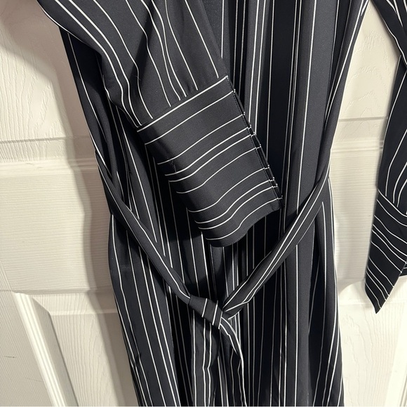 Zara striped duster/longline wrap/cardigan, striped, tie waist. Size M. Stunning - Picture 5 of 11